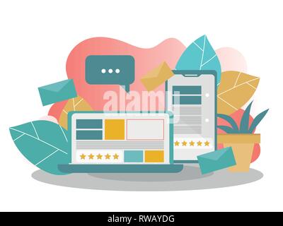 Cross-platform, vector illustration. The concept of communication and chat Stock Vector