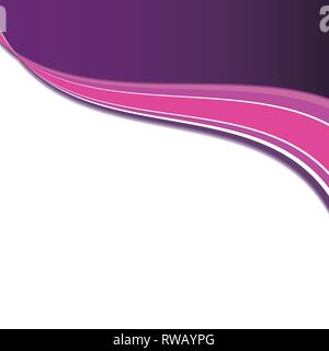 Pink abstract background with waved strips and place for text, vector illustration Stock Vector