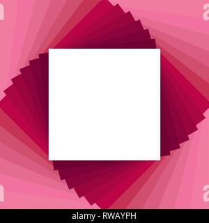 Pink abstract geometric square background with square place for text, vector illustration Stock Vector