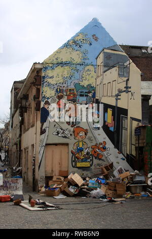 The Comic Strip Trail In Brussels, Belgium Stock Photo