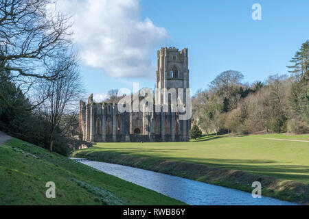 Fountains Abbey, Ripon North Yorkshire Stock Photo