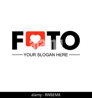 Foto. Business logotype. Corporate, Media, Video, Technology styles. Vector logo. Design template. Counter Notification Icon. Follower Insta. Icon Stock Vector