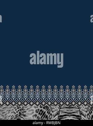 Retro style Illustration with flowers and animal Stock Photo Alamy