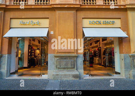 ROME, ITALY - CIRCA NOVEMBER, 2017: entrance to Rock shop in Rome. Stock Photo