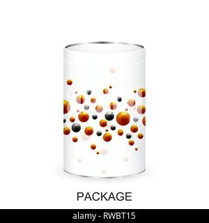 Realistic long White paper or cardboard box mockup for toothpaste ...