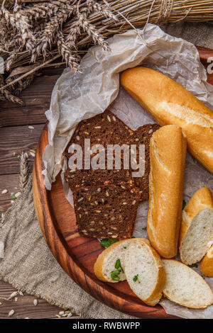 Photography of baguette and bread Stock Photo