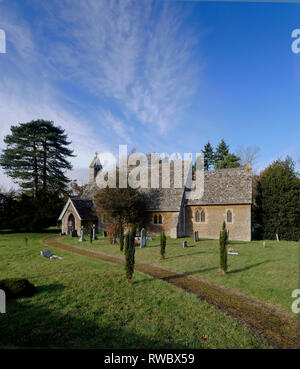 The exterior of St. Lawrence’ Curch, Tubney, Oxfordshire. Stock Photo
