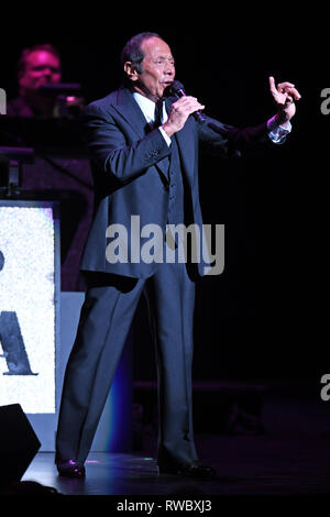Fort Lauderdale FL, USA. 04th Mar, 2019. Paul Anka performs during his Anka Sings Sinatra: His Songs, My Songs, My Way! concert tour at The Broward Center on March 4, 2019 in Fort Lauderdale, Florida. Credit: Mpi04/Media Punch/Alamy Live News Stock Photo
