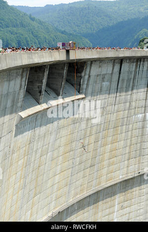 166 m high Vidraru Dam on Arges River by Transfagarasan in Fagaras Mountains in Southern Carpathians in Poenari in Romania. July 19th 2009 © Wojciech  Stock Photo