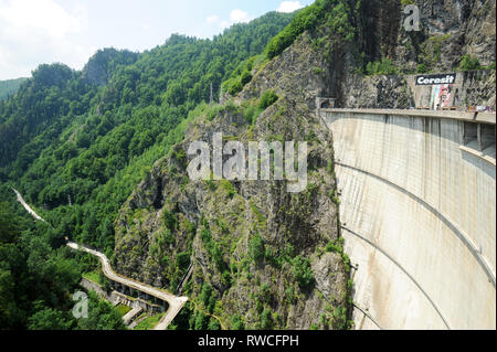 166 m high Vidraru Dam on Arges River by Transfagarasan in Fagaras Mountains in Southern Carpathians in Poenari in Romania. July 19th 2009 © Wojciech  Stock Photo