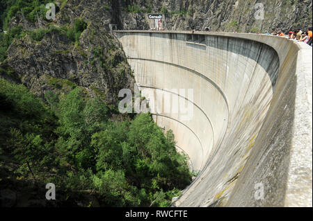 166 m high Vidraru Dam on Arges River by Transfagarasan in Fagaras Mountains in Southern Carpathians in Poenari in Romania. July 19th 2009 © Wojciech  Stock Photo