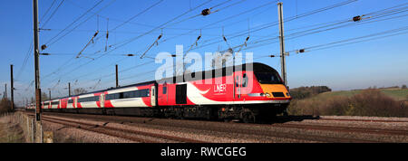 HST 43319  LNER train, London and North Eastern Railway, East Coast Main Line Railway, Grantham, Lincolnshire, England, UK Stock Photo