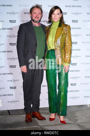 Cate Blanchett and husband Andrew Upton attending the Up Next Gala held at the National Theatre, South Bank, London. Stock Photo