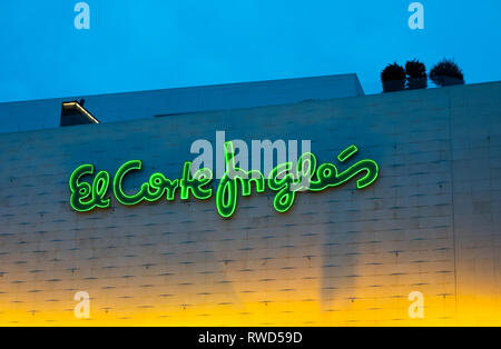 Entrance to El Corte Ingles department store early morning before opening  time Santander Cantabria Spain Stock Photo - Alamy