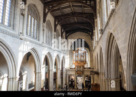 University Church of St Mary the Virgin,ST Mary's Church,High Street,Oxford,university town,Oxford University,town,city,Oxfordshire,Cotswolds,England Stock Photo