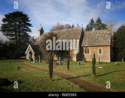 The exterior of St. Lawrence’ Curch, Tubney, Oxfordshire. Stock Photo