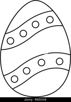 beautitul egg dotted painted easter icon Stock Vector