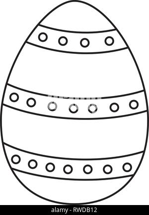 beautitul egg dotted painted easter icon Stock Vector
