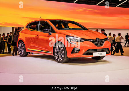 New Renault Clio was presented during the 2019 Geneva International Motor Show on Tuesday, March 5th, 2019. (CTK Photo/Josef Horazny) Stock Photo