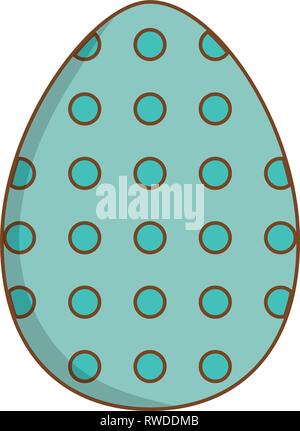 beautitul egg dotted painted easter icon Stock Vector