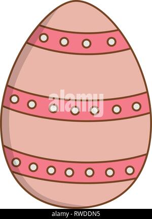 beautitul egg dotted painted easter icon Stock Vector