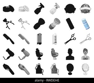 accessory,apron,armchair,barber,barbershop,black,monochrome,blade,bristle,brush,business,care,clipper,collection,cream,design,electricity,equipment,foam,hair,hairbrush,haircut,hairdresser,hairdressing,hairdryer,household,icon,illustration,institution,isolated,male,man,mechanic,mirror,pockets,razor,salon,scissors,service,set,shave,shaving,sign,signboard,spray,studio,symbol,table,tool,vector,water Vector Vectors , Stock Vector