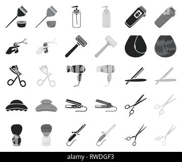 art,black,monochrome,brush,collection,coloring,comb,cutting,design,dryer,electrical,equipment,hair,haircut,hairdresser,icon,illustration,iron,isolated,logo,lotion,master,profession,razor,safe,salon,service,set,shaving,shears,sign,straight,straightener,symbol,tool,trimmer,vector,web, Vector Vectors , Stock Vector