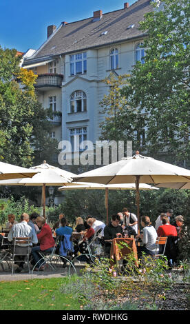 Cafe Wintergarten in the Literaturhaus on Fasanenstrasse near Kurfurstendamm, Berlin, Germany Stock Photo