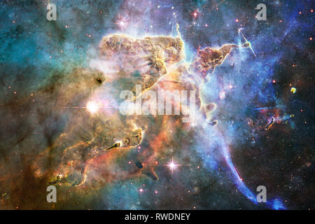 Awesome of deep space. Billions of galaxies in the universe. Elements of this image furnished by NASA Stock Photo