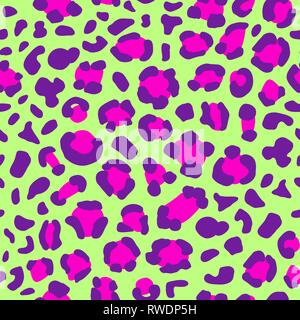 Leopard green seamless print Stock Vector