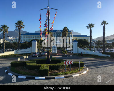 CAPE TOWN, SOUTH AFRICA - DECEMBER 31, 2018: View of Table Bay Hotel at Victoria and Alfred Waterfront in Cape Town. Stock Photo