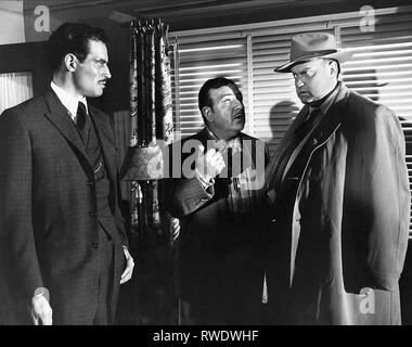 HESTON,TAMIROFF,WELLES, TOUCH OF EVIL, 1958 Stock Photo