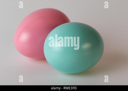 Close Easter Painted Eggs Selective Focus Gray Background Stock Photo