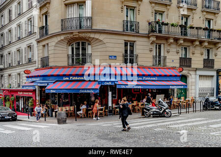 Lou Pitchoun's a restaurant in Montmartre ,Paris,France Stock Photo