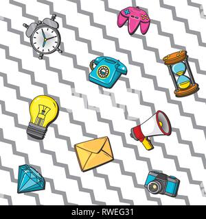 pop art concept cartoon Stock Vector