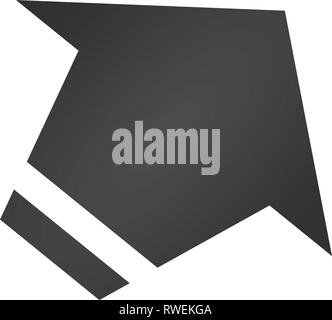 Directional wide dashed Arrow icon . Shows shift or direction of movable object. Can be used for manuals. presentations, apps, ui. Vector illustration Stock Vector