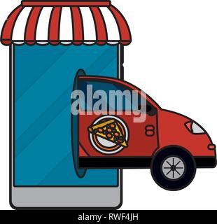 delivery service cartoon Stock Vector