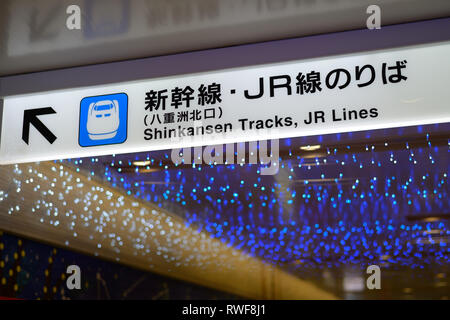 Tokyo Station is a major transport hub of Shinkansen, JR lines and Subway, Tokyo Marunouchi JP Stock Photo