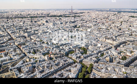 Aerial view of the 8th arrondissement of Paris 75008 Paris, France Stock Photo
