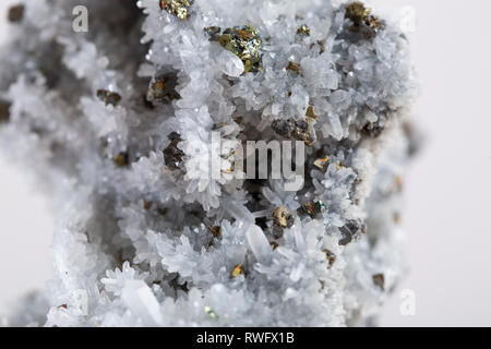 pyrite crystal mineral stone quartz gem rock geology Stock Photo
