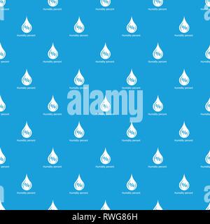Humidity percent pattern vector seamless blue Stock Vector