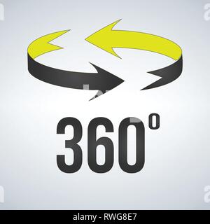360 degrees view sign icon. vector illustration isolated on modern background Stock Vector