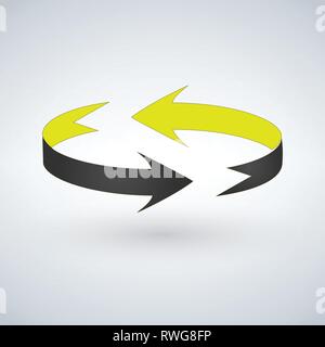 360 degrees view sign icon. vector illustration isolated on modern background with shadow Stock Vector