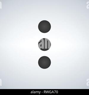 more options dot button, web menu icon. concept web buttons. vector illustration. Flat design style Stock Vector