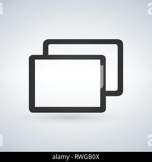 Tabs or Web Page Icon for web or apps. Vector illustration isolated on modern background Stock Vector