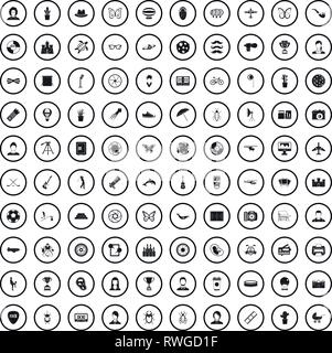 100 photo icons set, simple style Stock Vector Image & Art - Alamy