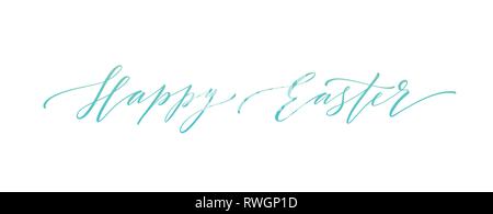 Happy Easter handwritten lettering. Holiday calligraphy. Vector illustration Stock Vector