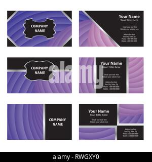 Set of business cards with abstract pattern. Stock Vector