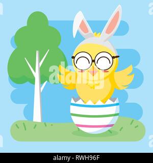 happy easter card Stock Vector