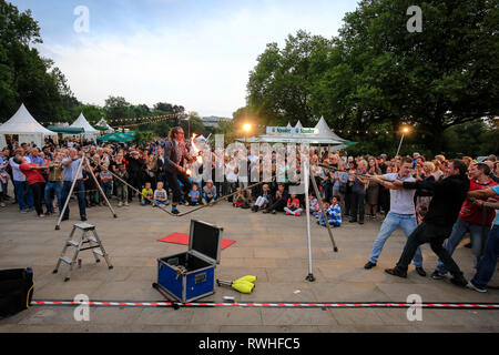 Essen, North Rhine-Westphalia, Ruhr area, Germany - Park festival in the Grugapark, here on the occasion of the Essen 2017 Green Capital of Europe. Es Stock Photo